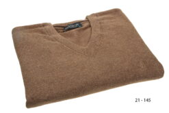 Trui V-hals VH18-21145 Taupe melee