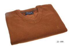 Trui V-hals VH22-099 Bruin camel