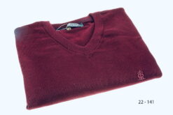 Trui V-hals VH18-22141 Donker rood / bordeaux