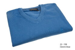 Trui V-hals VH22-158 Denim Blue